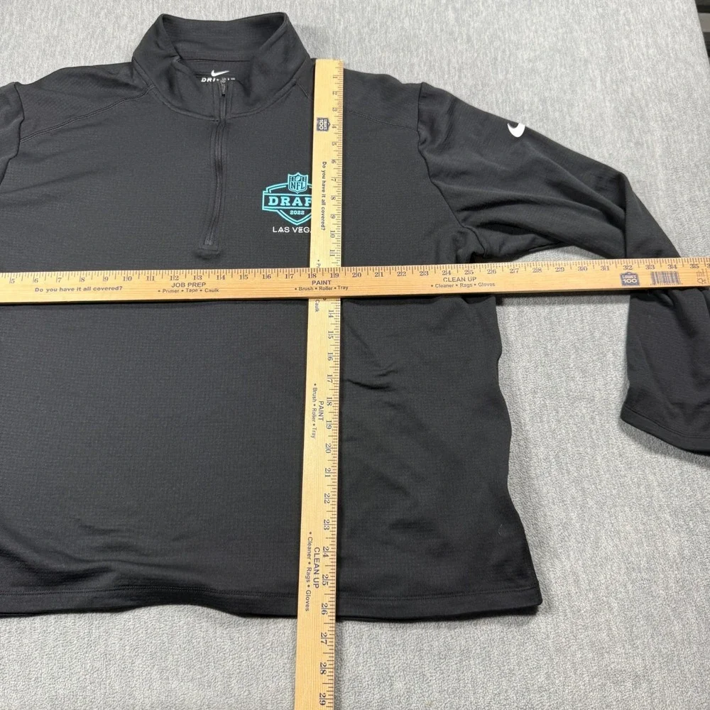 Nike Pullover Mens XXL Black Dri-Fit 1/2 Zip NFL Draft 2022 Las Vegas Athletic